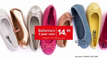 Promoties Ballerina`s - Blue Queen - Geldig van 29/03/2019 tot 14/04/2019 bij Bristol