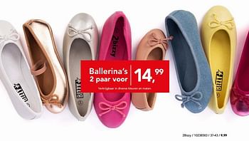 Promoties Ballerina`s - 2-BIZZY - Geldig van 29/03/2019 tot 14/04/2019 bij Bristol