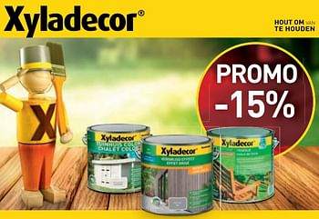 Promoties Xyladecor promo -15% - Xyladecor - Geldig van 07/04/2019 tot 30/04/2019 bij Bouwcenter Frans Vlaeminck