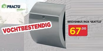 Promotions Brievenbus inox seattle - Practo - Valide de 07/04/2019 à 30/04/2019 chez Bouwcenter Frans Vlaeminck