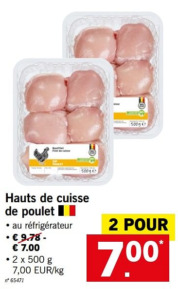 Produit Maison - Lidl Hauts De Cuisse De Poulet - En Promotion Chez Lidl