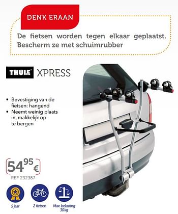 Promoties Hangende trekhaakfietsdragers xpress 970 - Thule - Geldig van 27/03/2019 tot 30/09/2019 bij Auto 5