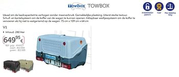 Promoties Koffers op trekhaken v1 - TowBox - Geldig van 27/03/2019 tot 30/09/2019 bij Auto 5