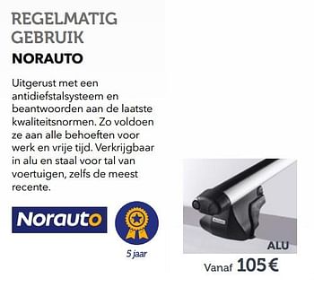 Promoties Dakrails wagen met originele overlangse rails - Norauto - Geldig van 27/03/2019 tot 30/09/2019 bij Auto 5