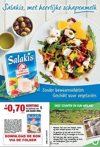 Promotions -0,70€ korting bij aankoop van 1 pak salakis - Salakis - Valide de 12/04/2019 à 09/05/2019 chez Brochure de marques