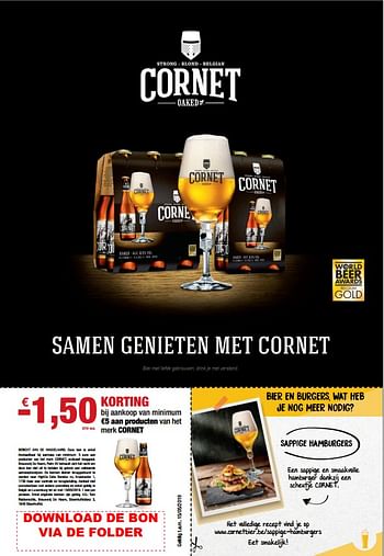 Het pad surfen herten Cornet -1,50€ korting bij aankoop van minimum €5 aan producten van het merk  cornet - Promotie bij Merkenfolder