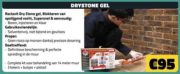Promoties Drystone gel - Huismerk - Bouwcenter Frans Vlaeminck - Geldig van 01/04/2019 tot 30/04/2019 bij Bouwcenter Frans Vlaeminck