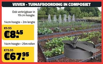 Promoties Vijver - tuinafboording in composiet - Huismerk - Bouwcenter Frans Vlaeminck - Geldig van 01/04/2019 tot 30/04/2019 bij Bouwcenter Frans Vlaeminck