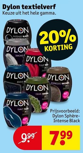 Onderzoek Milieuactivist bonen Dylon Dylon textielverf - Promotie bij Kruidvat