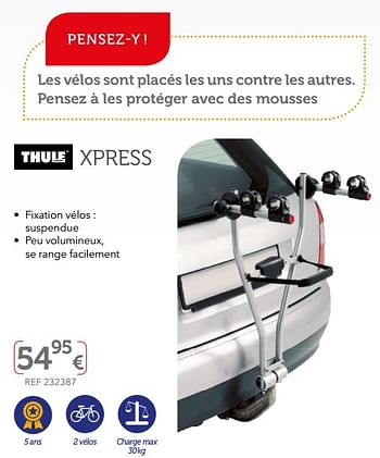 Promoties Porte-vélos d`attelage suspendu xpress 970 - Thule - Geldig van 27/03/2019 tot 30/09/2019 bij Auto 5
