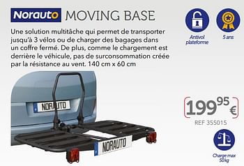 Promoties Porte-vélos plateforme multiusage moving base - Norauto - Geldig van 27/03/2019 tot 30/09/2019 bij Auto 5