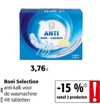 Boni Boni selection anti-kalk 48 tabletten - Promotie bij