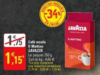 Café moulu LAVAZZA : les 2 paquets de 250 g à Prix Carrefour