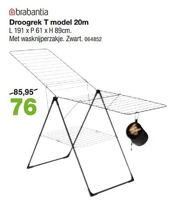 Promoties Droogrek t model - Brabantia - Geldig van 25/03/2019 tot 24/04/2019 bij Home & Co