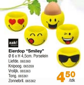 Promoties Eierdop smiley - Huismerk - Home & Co - Geldig van 25/03/2019 tot 24/04/2019 bij Home & Co