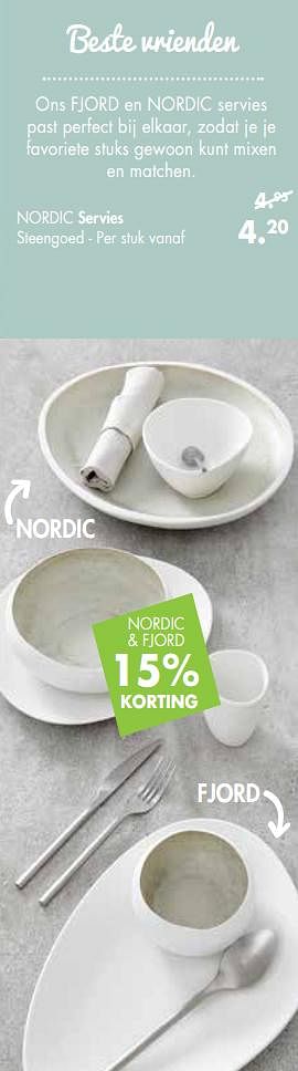 Promotions Nordic servies steengoed - Nordic - Valide de 25/03/2019 à 28/04/2019 chez Casa