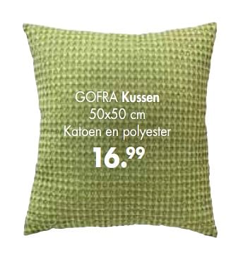 Promoties Gofra kussen - Huismerk - Casa - Geldig van 25/03/2019 tot 28/04/2019 bij Casa