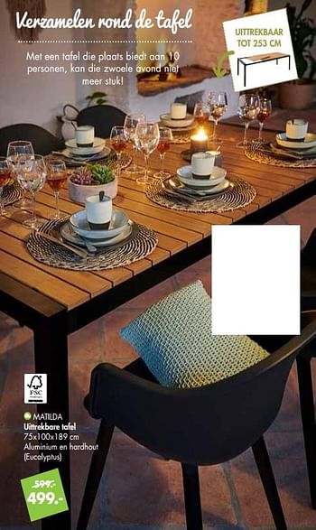 Promoties Matilda uittrekbare tafel - Huismerk - Casa - Geldig van 25/03/2019 tot 28/04/2019 bij Casa