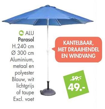 Promoties Alu parasol - Huismerk - Casa - Geldig van 25/03/2019 tot 28/04/2019 bij Casa
