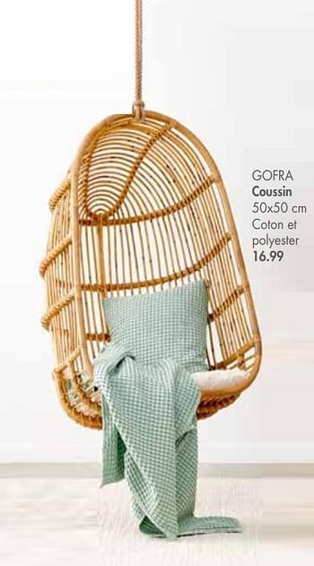 Promotions Gofra coussin - Produit maison - Casa - Valide de 25/03/2019 à 28/04/2019 chez Casa