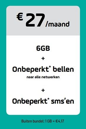 Promoties 6gb + onbeperkt bellen - Huismerk - Base - Geldig van 01/04/2019 tot 06/05/2019 bij Base