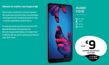 Promotions Huawei p20 - Huawei - Valide de 01/04/2019 à 06/05/2019 chez Base
