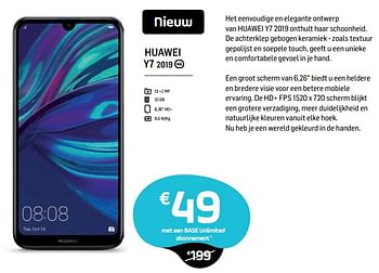 Promoties Huawei y7 2019 - Huawei - Geldig van 01/04/2019 tot 06/05/2019 bij Base