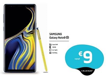 Promoties Samsung galaxy note9 - Samsung - Geldig van 01/04/2019 tot 06/05/2019 bij Base