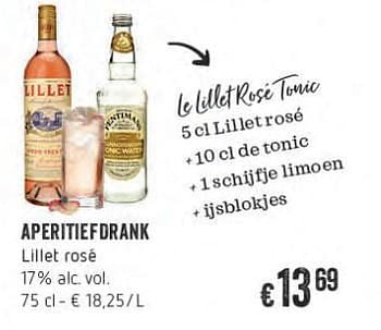 Promoties Aperitiefdrank lillet rosé - Rosé wijnen - Geldig van 28/03/2019 tot 24/04/2019 bij Delhaize