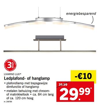 Dubbelzinnig constant Aanvrager Livarno Lux Ledplafond- of hanglamp - Promotie bij Lidl