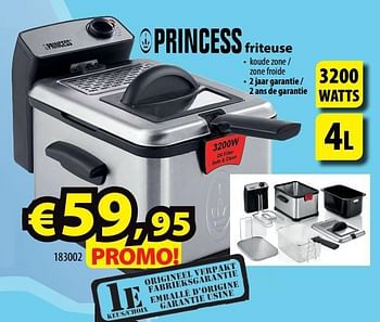 Promoties Princess friteuse 183002 - Princess - Geldig van 10/04/2019 tot 16/04/2019 bij ElectroStock