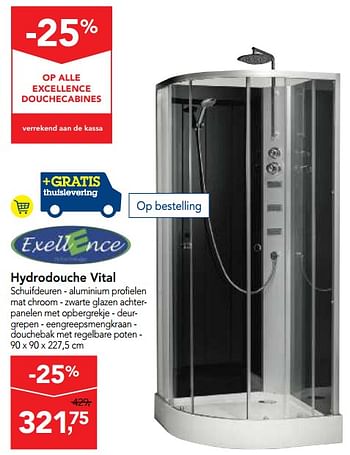 Promoties Hydrodouche vital - Excellence - Geldig van 10/04/2019 tot 23/04/2019 bij Makro