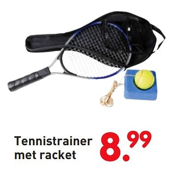 Promoties Tennistrainer met racket - Huismerk - Europoint - Geldig van 08/04/2019 tot 08/05/2019 bij Europoint