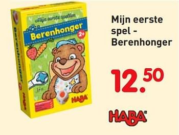 Promoties Mijn eerste spel - berenhonger - Haba - Geldig van 08/04/2019 tot 08/05/2019 bij Europoint