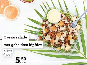 Promoties Caesarsalade met gebakken kipfilet - Huismerk - Buurtslagers - Geldig van 23/03/2019 tot 23/05/2019 bij Buurtslagers