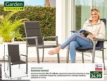 lade Knorretje Van streek Garden Feelings Aluminium tuinstoel - Promotie bij Aldi