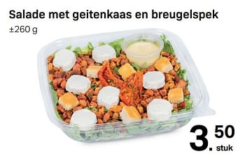 Promoties Salade met geitenkaas en breugelspek - Huismerk - Buurtslagers - Geldig van 19/04/2019 tot 25/04/2019 bij Buurtslagers