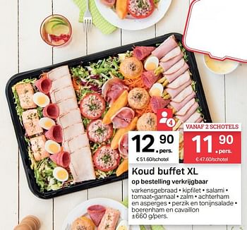 Promoties Koud buffet xl - Huismerk - Buurtslagers - Geldig van 29/03/2019 tot 25/04/2019 bij Buurtslagers