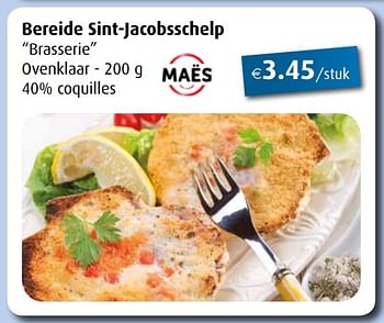Promoties Bereide sint-jacobsschelp - Maes - Geldig van 01/04/2019 tot 27/04/2019 bij Aronde