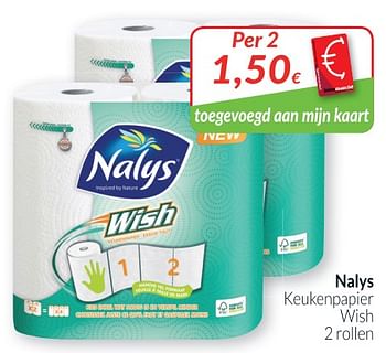 Promotions Nalys keukenpapier wish - Nalys - Valide de 01/04/2019 à 30/04/2019 chez Intermarche