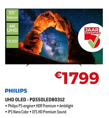 Promoties Philips uhd oled - pq55oled80312 - Philips - Geldig van 01/04/2019 tot 30/04/2019 bij Exellent
