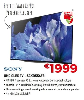 Promotions Sony uhd oled tv - sckd55af8 - Sony - Valide de 01/04/2019 à 30/04/2019 chez Exellent