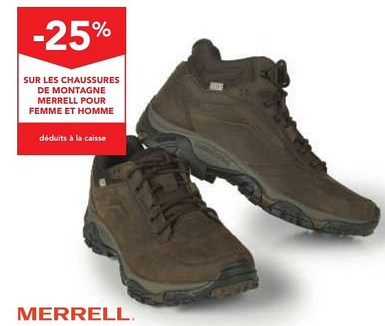 chaussure homme merrell promotion