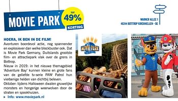 Promoties Movie park tot 49% korting - Huismerk - Lidl - Geldig van 25/03/2019 tot 09/06/2019 bij Lidl