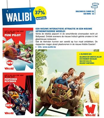 Promoties Walibi tot 37% korting - Huismerk - Lidl - Geldig van 25/03/2019 tot 09/06/2019 bij Lidl