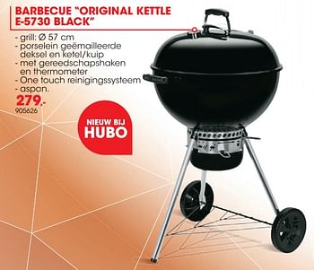 Promoties Barbecue original kettle e-5730 black - Weber - Geldig van 01/04/2019 tot 30/06/2019 bij Hubo