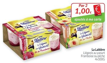 Promotions La laitière liégeois au yaourt framboise ou pêche - La Laitiere - Valide de 01/04/2019 à 30/04/2019 chez Intermarche