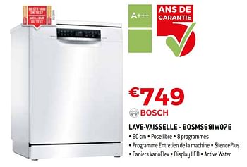 Promotions Bosch lave-vaisselle - bosms68iw07e - Bosch - Valide de 01/04/2019 à 30/04/2019 chez Exellent