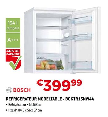 Promotions Bosch refrigerateur modeltable - boktr15nw4a - Bosch - Valide de 01/04/2019 à 30/04/2019 chez Exellent