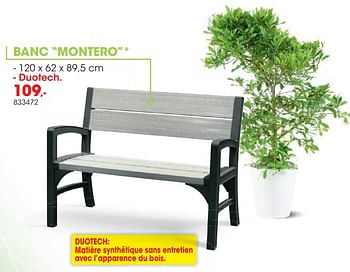 Promoties Banc montero - Garden Plus  - Geldig van 01/04/2019 tot 30/06/2019 bij Hubo